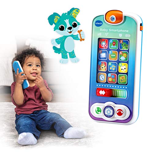 VTech - Baby Smartphone, teléfono Interactivo para bebés +12 Meses, Dos Pantallas táctiles, Diferentes apps de Juguete para interactuar simulando a los Mayores, Multicolor, versión ESP