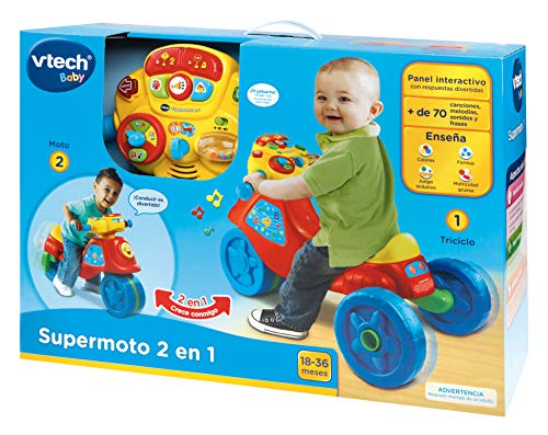 VTech- Baby Supermoto 2 en 1, Multicolor, Estándar (3480-181722)