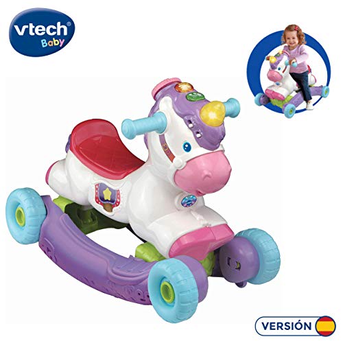 VTech- Baby Unicornio Balancín 2 en 1, Multicolor, Talla Única (3480-192322)