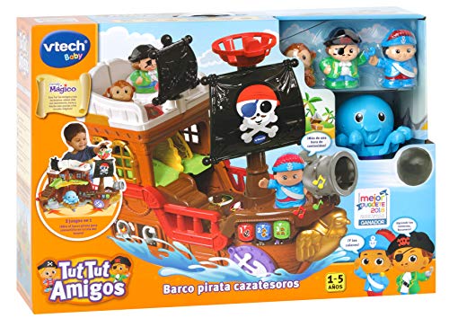 VTech Barco pirata, cazatesoros transformable en isla, incluye 3 figuras, (VTech 80-177822)