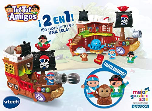 VTech Barco pirata, cazatesoros transformable en isla, incluye 3 figuras, (VTech 80-177822)