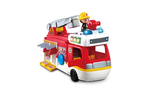 VTech- Camión de Bomberos 2 en 1, Convertible en estación. con más de 180 Canciones, Frases y melodías. (3480-529822)