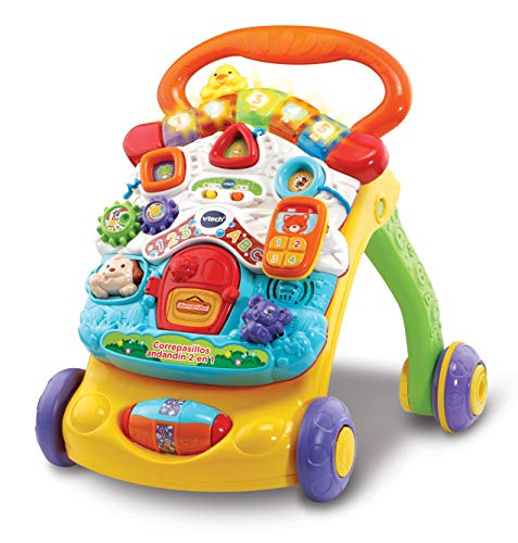 VTech - Correpasillos Andandín 2 en 1, Diseño Mejorado, Andador Bebé InTeractivo Plegable y Regulador de Velocidad, Multicolor (80-505622) , color/modelo surtido