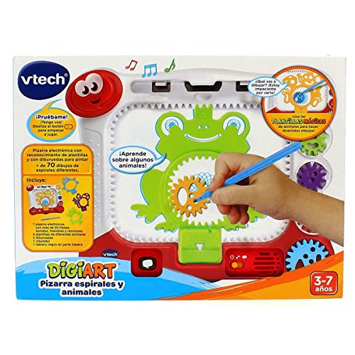 VTech- DigiART Pizarra con Plantillas y Dibu-Ruedas para Colorear (3480-169022) , color/modelo surtido