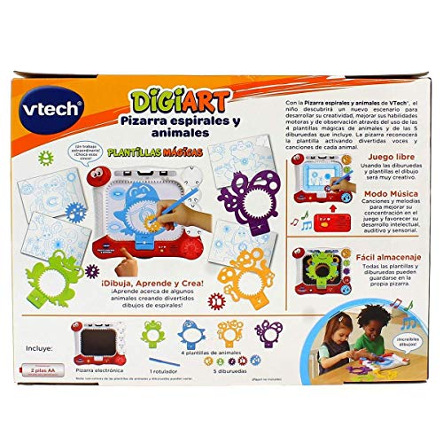 VTech- DigiART Pizarra con Plantillas y Dibu-Ruedas para Colorear (3480-169022) , color/modelo surtido