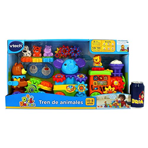 VTech-Diver Ruedas Tren de Animales Interactivo para Jugar con Sus En, Multicolor (80-198922)