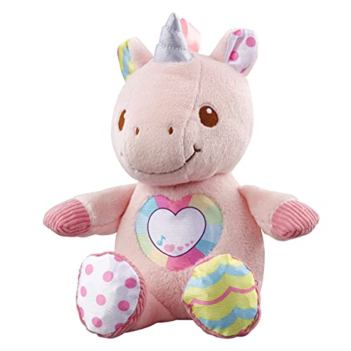 VTech-El Unicornio cantarín Suave Peluche Interactivo con Diferentes Texturas. (3480-528122)