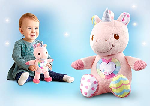 VTech-El Unicornio cantarín Suave Peluche Interactivo con Diferentes Texturas. (3480-528122)