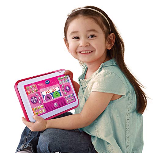 VTech Genio Little App, Juguete para aprender en casa, ordenador tablet educativo para jugar en dos modos distintos, 80 actividades que enseñan letras, inglés, matemáticas, ciencias, rosa (80-155557)