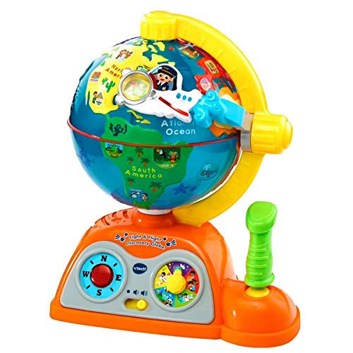 VTech - Globo multiaventuras, infantil interactivo que enseña geografía, continentes, océanos y monumentos, idiomas, animales y música (80-197822) , color/modelo surtido