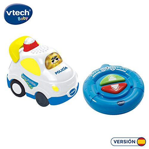 VTech- Izan el policía TutTut Bólidos radiocontrol Coche teledirigido por control remoto con voz, música y efectos de sonido, compatible con el resto de la colección (80-180367) (3480-180367)