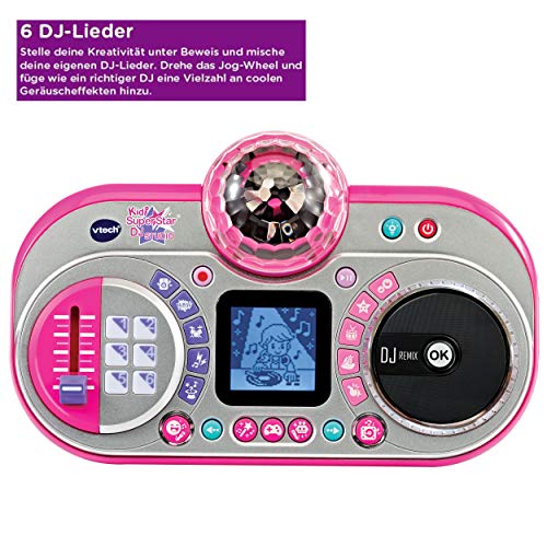 VTech- Kidi Super Star DJ Studio Juguete de Karaoke, Color Rosa (80-531704)