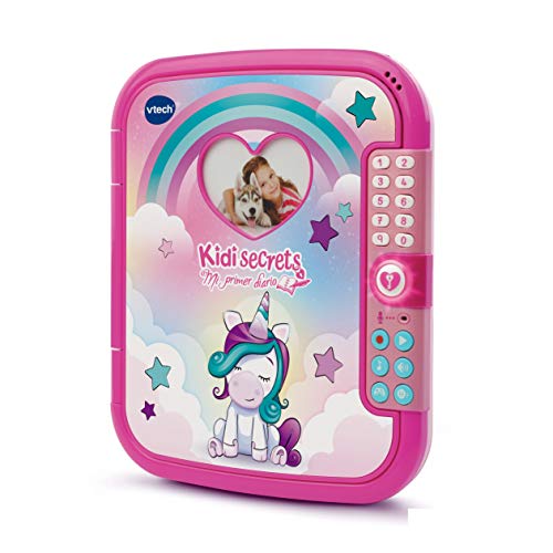 VTech - KidiSecrets Mi primer diario, electrónico e interactivo, graba mensajes y distorsiona tu voz, compartimento secreto, incluye código, juegos y un cuaderno (80-193022) , color/modelo surtido