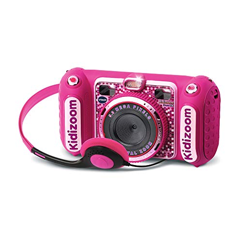 VTech Kidizoom Duo DX Rosa, cámara de Fotos Infantil 10 en 1, filtros dinámicos - Versión FR