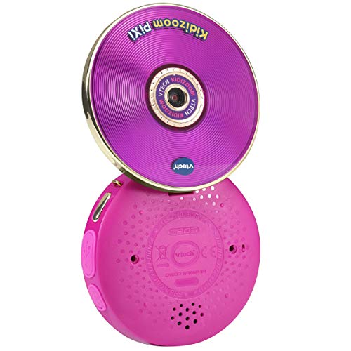 VTech - Kidizoom Pixi, doble cámara compacta de bolsillo para hacer fotos, selfis y vídeos, tapa abatible, juegos, filtros y música MP3 (80-520322) , color/modelo surtido