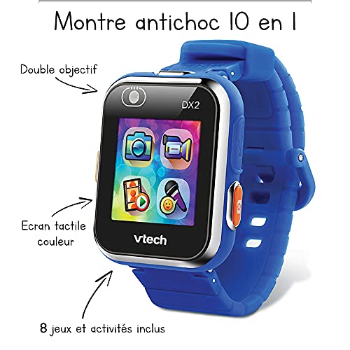 VTech Kidizoom Smart Watch DX2 - Reloj inteligente para niños, color azul (80-193805)