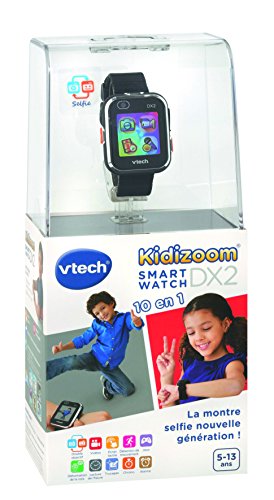 VTech Kidizoom Smart Watch DX2 - Reloj Inteligente para niños, Color Negro, versión Francesa (193865)