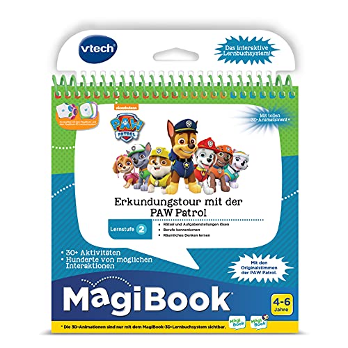 VTech- Lernstufe 2-Erkundungstour mit Der Paw Patrol MagiBook Educativo Libros de Aprendizaje, Multicolor (80-480204)