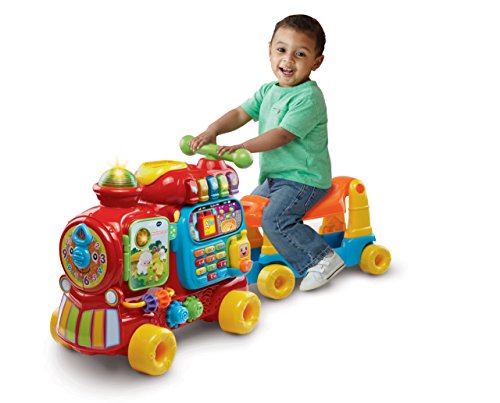 VTech - Maxi Tren 5 en 1, Juguete Evolutivo con Cinco Modos de Juego, Panel de Actividades, Apila Bloques, Andador, Correpasillos y Carrito, Versión Española (80-181922)"