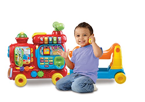 VTech - Maxi Tren 5 en 1, Juguete Evolutivo con Cinco Modos de Juego, Panel de Actividades, Apila Bloques, Andador, Correpasillos y Carrito, Versión Española (80-181922)"