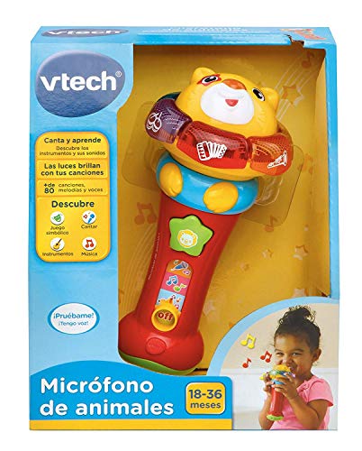 VTech- Microfono con Sonidos y Voces, Color (3480-184022)