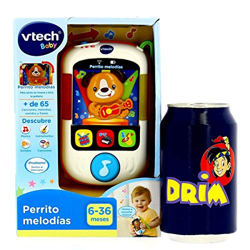 VTech- Perrito, MP3 Reproductor Musical de Juguete para bebé con más de 65 melodías, Canciones, Sonidos y Voces, enseña Vocabulario e Instrumentos (3480-508422) , color/modelo surtido