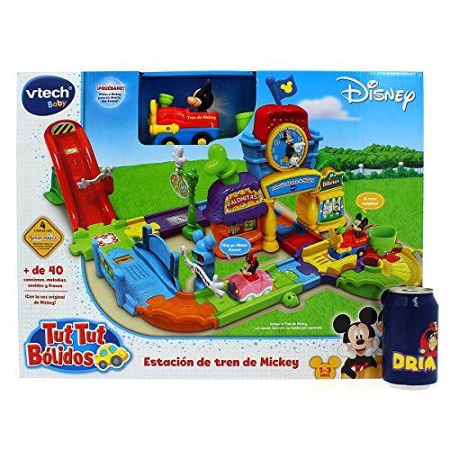 VTech Play Set electrónico interactivo con "La Estación de tren" y un coche exclusivo de Mickey (80-512222)