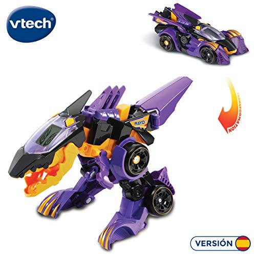 VTech- Rayo, el espinosaurio bólido de Carreras. Dinosaurio electrónico interactivo transformable en coche con voz, funciones, mas de 60 sonidos y frases. (3480-195222) , color/modelo surtido