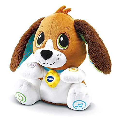 VTech Sira la perrita interactiva, Suave Animal de Peluche Que fomenta la conversación y Repite lo Que Dices, Juguete para bebés +12 Meses-Versión ESP (80-610122) (3480-610122)