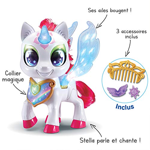 VTech Sparklings – Unicornio Stella – Juguete mágico Unicornio Luminoso – Versión FR