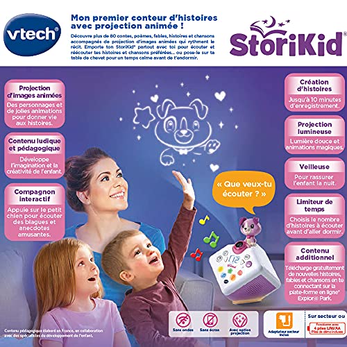 VTech StoriKid Mon Conteur D'Histoires (Rose) - Electrónica para niños (Multicolor, 3 año(s), Niño/niña, 8 año(s), Francés, AA)