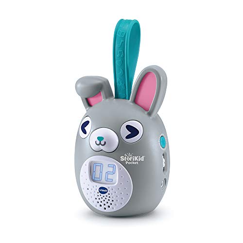 VTech StoriKid Pocket Gris - Caja de Historias portátil para niños de 3 a 8 años - Versión FR