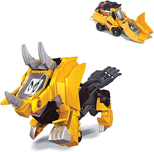 VTech- Switch & Go Dinos Juguete Brutus, El Triceratops Excavadora, Color Amarillo (3480-195122)