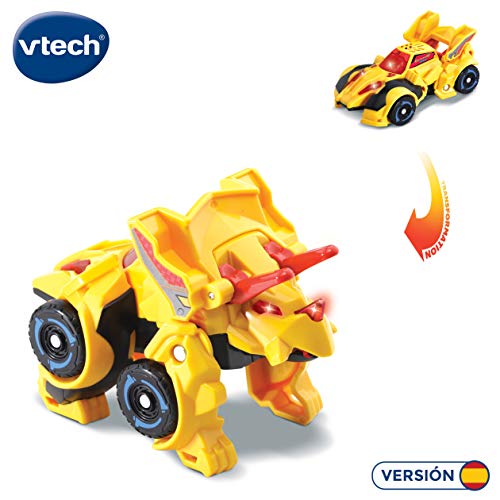 VTech- Tino, El Tricerátops Bólido Dinosaurio Interactivo, Multicolor (3480-183022)