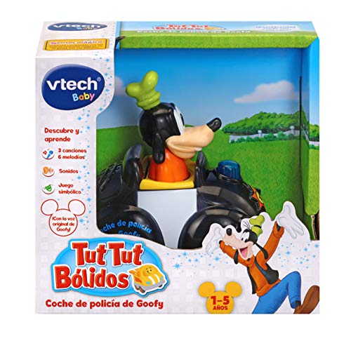 VTech Tut Bólido Disney, Multicolor (TTB Coche de Policía de Goofy.)