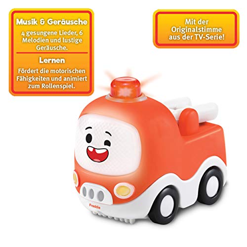 VTech Tut Cory Flitzer-Freddie Feuerwehr bebé, Coche de Juguete, Color carbón (80-523304)