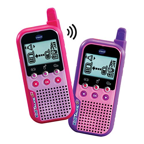 VTech VTech-123-518557 KidiTalkie 6 en 1, Walkie Talkie, envía Mensajes y Juega con una conexión Segura, Mantener Las distancias al Hablar, versión ESP, Color Rosa (3480-518557)