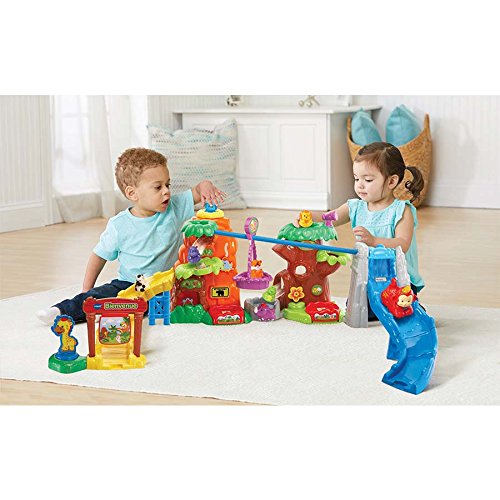 VTech-VTech-504605-Tut Tut Animo-Maxi Recorrido de la Selva + Tango/el Mono Rigolo, Multicolor, Talla única (504605)