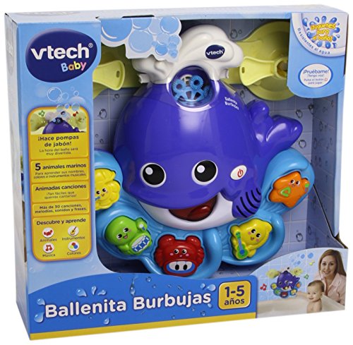 VTech VTech-80-146022 Ballenita, Juguete de baño para Hacer Burbujas de jabón, 30.5 x 24.1 x 11.9 (3480-146022)