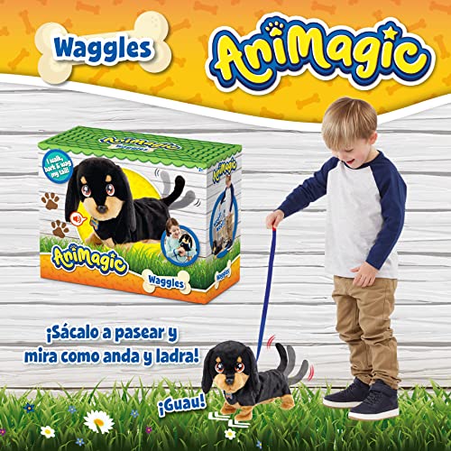 Waggles Mi Perrito Salchicha. Ladra y Mueve su colita al Andar. Caja Cerrada.