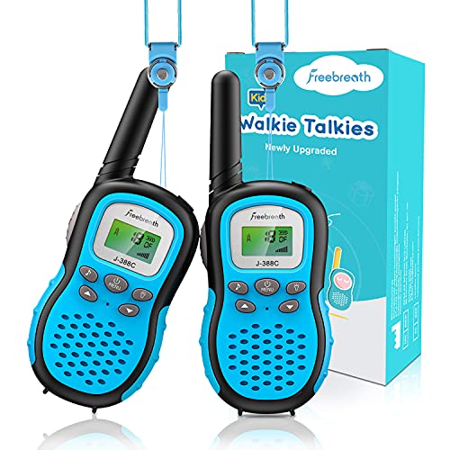 Walkie Talkie niños, niños y niñas, 16 Canales, 99 subcanales, Radio de 2 vías, Juguete para niños con 3 Millas de Largo Alcance, Juguetes para Aventuras al Aire Libre con Linterna LCD. 【2021 Nuevo】