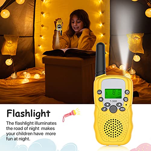 Walkie Talkie para Niños, NATRKE Walkie Talkie Niños 8 Canales LCD Pantalla con Linterna y Función VOX Bloqueo de Teclado, Larga Distancia 3KM, Juguetes Regalos para Niños o Niñas de 3 a12 Años, 3pcs