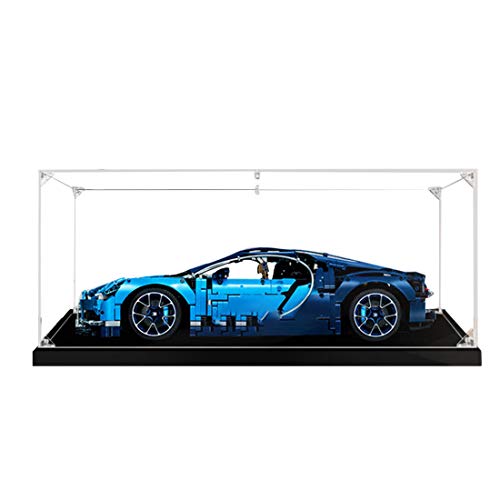 wangxike Vitrina de Acrílico Compatible con Lego 42083 Technic Bugatti Chiron, Vitrina A Prueba De Polvo Caja de Exhibición (Juego de Modelo No Incluido)