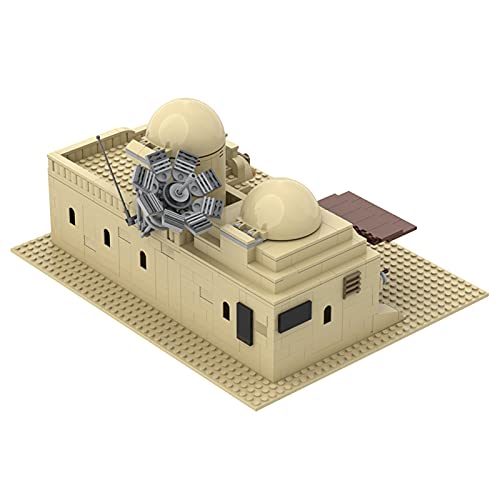 WANZPITS Tatooine Doble Edificio (Targos); TAT02 Arquitectura Modelo MOC-45639 Creator Experto De Escenas Modulares Bloques De Construcción Set 636 PCS Componentes, Compatible con Lego,As Shown