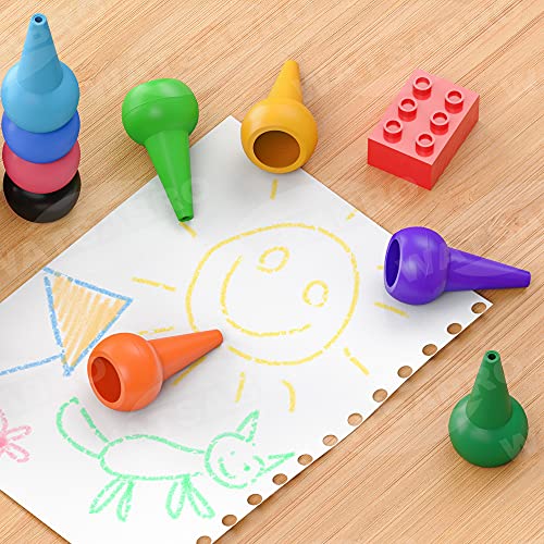 WATSABRO Crayones para niños pequeños, 12 Colores Pintura Crayones con Agarre de Palma para bebés Crayones Pintura Lavable para Dedos Crayones no tóxicos, niños, niños, niños y niñas