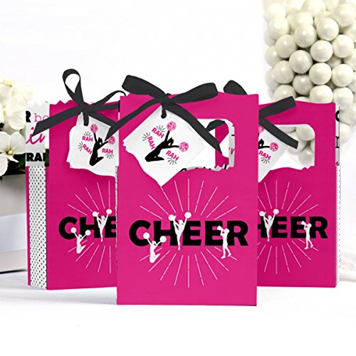 We Got Spirit – Cheerleader – Cajas de regalo para fiesta de cumpleaños o animadora – Juego de 12