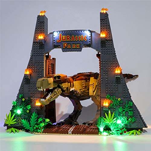 WEEGO Set de iluminación LED para Lego Jurassic World Jurassic Park T. rex Rampage – Juego de luces USB, compatible con modelo Lego 75936 (sin set Lego)