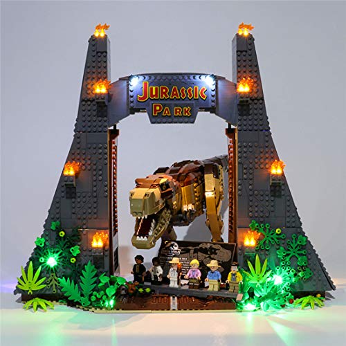 WEEGO Set de iluminación LED para Lego Jurassic World Jurassic Park T. rex Rampage – Juego de luces USB, compatible con modelo Lego 75936 (sin set Lego)