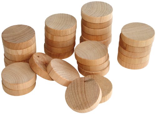 weiblespiele- Set 30 Fichas Sjoelbak, Color Madera (Weible Spiele 607214)