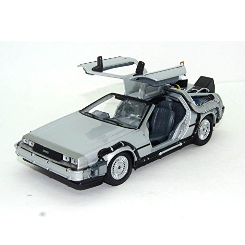 Welly - Regreso al Futuro II - Maqueta del Delorean LK Coupé 1981 con Ruedas voladoras (Escala 1:24)